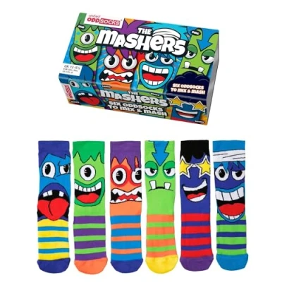 Image of United Oddsocks Mashers Box 6 For Boys UK 12 EUR 30.5 38.5 US 13.5 8