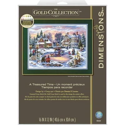 Image of Dimensions Gold: Counted Cross Stitch: A Treasured Time, Multi Colour, 41 x 30 cm