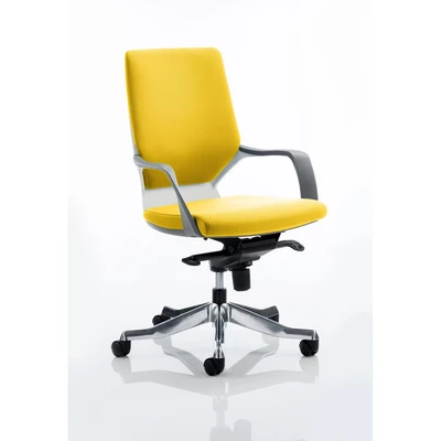 Image of Xenon Executive White Shell Medium Back Bespoke Colour Senna Yellow