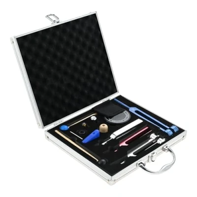 Image of DRELD Tuning Forks Kit A440hz MI528 0M272.2 OM136.1 Colorful Fork Healing Instrument for Chakra Sound Therapy with Hammer, Storage Bag, Activator, Base and Allen Key