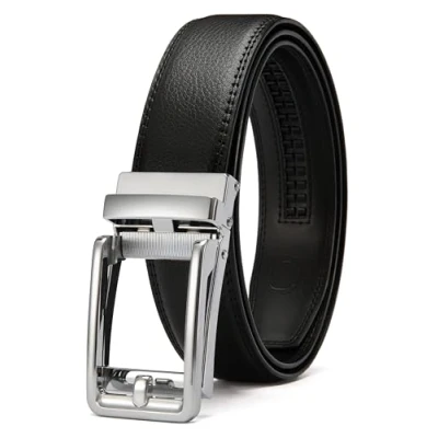 Image of CHAOREN Ratchet Belt Mens Dress 1 3/8&quot; Comfort Click Micro Adjustable Fit Everywhere