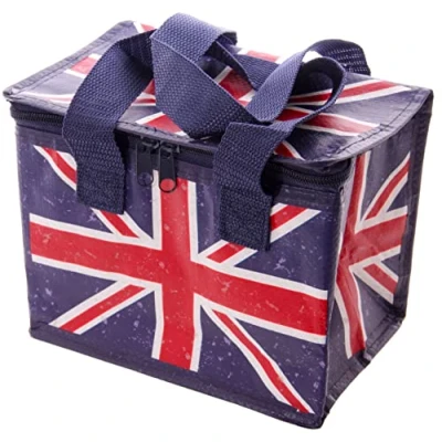 Image of Puckator Woven Cool and Lunch Bag with Union Flag Design Insulated for Women Men Children Box Work &amp; School Beach Picnic Accessories Childrens Bags