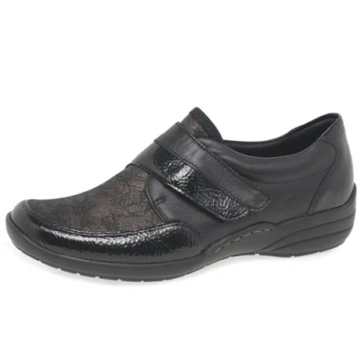 Image of Remonte Tepee Womens Shoes 6 UK Black Patent/Stretch