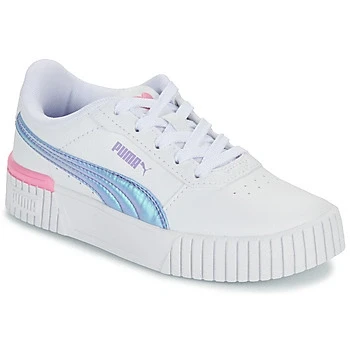 Image of PUMA Carina 2.0 Bouncy Sky PS Sneaker, Black Cold Green Magenta Gleam, 13 UK Child