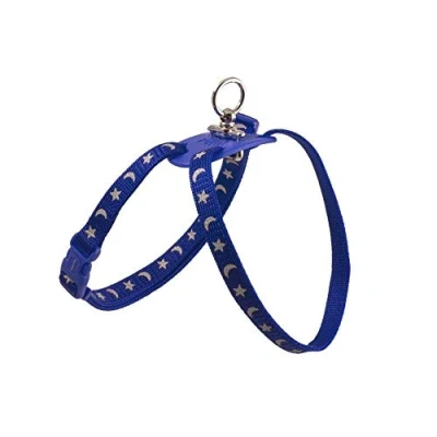 Image of Ancol Nylon Harness Figure 8 Moon &amp; Stars Blue