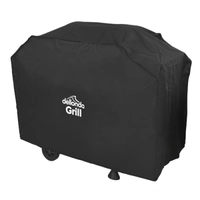 Image of Dellonda Black PVC Cover for BBQs, Water Resistant 1150 x 920mm