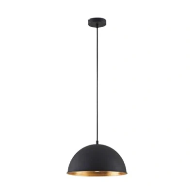 Image of Lindby Black gold pendant light Leya