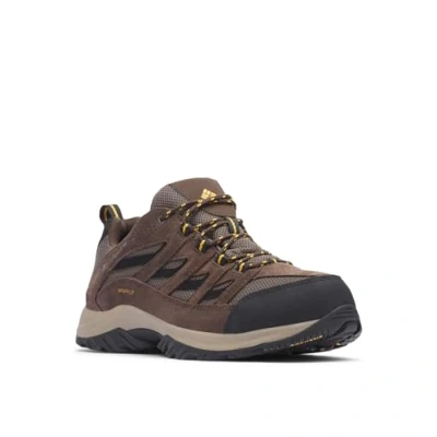Image of Columbia Men&#039;s Crestwood Waterproof, Waterproof Low Rise Trekking and Hiking Shoes, Mud/Squash, 14