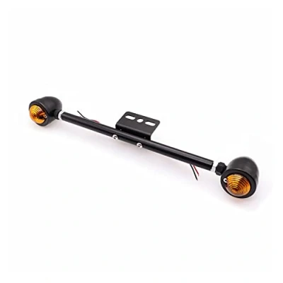 Image of Turn Signal Indicator Motorcycle Front Rear Metal Short Mount Light Tube Bar Bracket for Cafe Racer Bobber Chopper Custom ( Color : A )