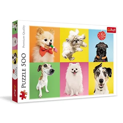 Image of Trefl 916 37378 500 Piece Jigsaw Puzzles, Dogs EA Animals Funny 500pcs, Multicolor