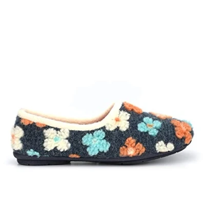 Image of Sleepers Womens Gracie Knitted Wide Fit Slippers with Memory Foam Insole Grey (E Fitting) 5 UK