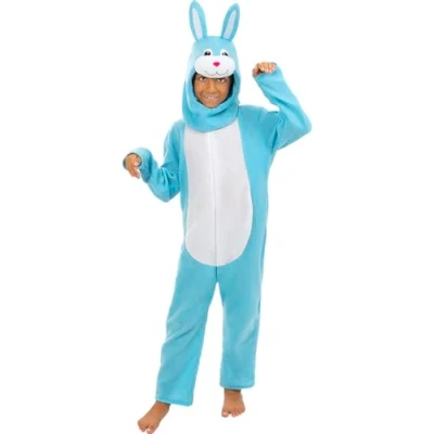 Image of Funidelia Blue Rabbit Costume for boys &amp; girls Animals Costumes kids, accessory fancy dress props Halloween, carnival parties Size 5 6 years White