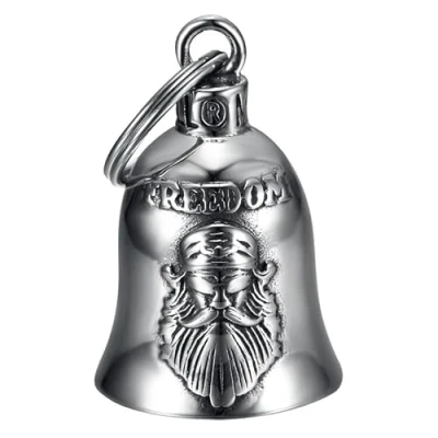 Image of Mocy Bell Clochette moto FREEDOM Guardian Gremlin Acier inoxydable Argent