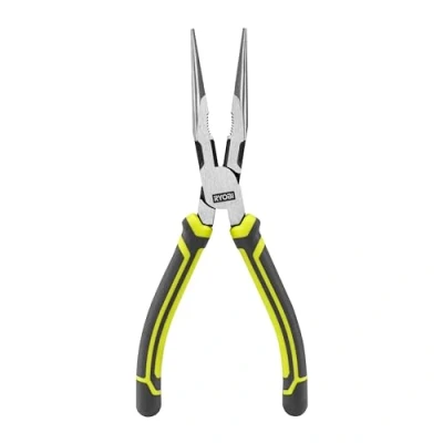 Image of Ryobi RHLNP200 200 mm Long Nose Pliers, Green &amp; Antracite