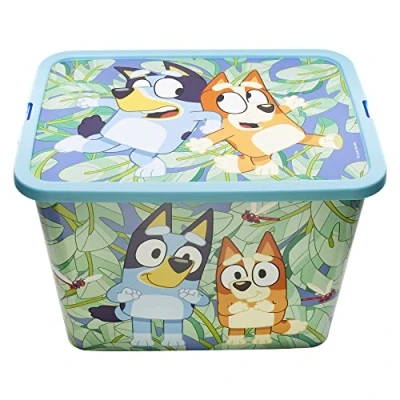 Image of Stor Bluey Storage Box Container with Click Lock Lid, For Kids, Bedroom, Playroom, Toys, BPA Free, 13 Litre (23 Litre)