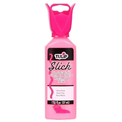 Image of Tulip Dimensional Fabric Paint 1 1/4 Ounces Slick Fluorescent Pink