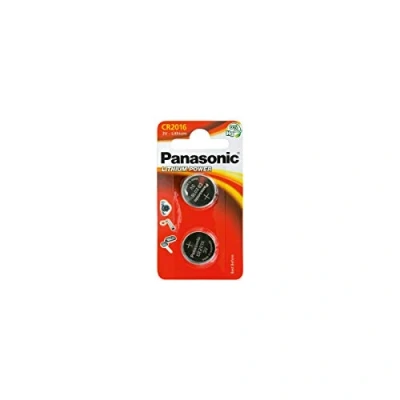 Image of Panasonic Pack Of 2 Lithium CR2016 3V batteries Coin Cell Multi Purpose New