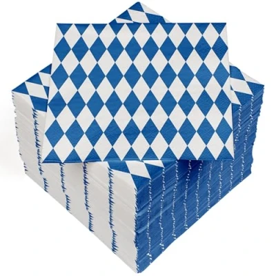 Image of Heku 30243 B: 100 Napkins, 3 ply, Bavarian Blue, 33 x cm