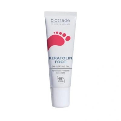 Image of Keratolin Foot Gel For Corns, Calluses And Warts Remover Thickened Skin Nails Cream Kit 40% Urea 15 ml Knees Elbows Heels By Biotrade