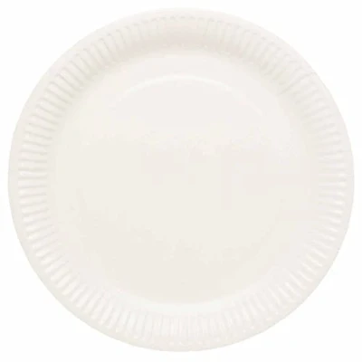 Image of Amscan 9915400 217 66 White Eco Friendly Recyclable Paper Party Plates 8 Pack
