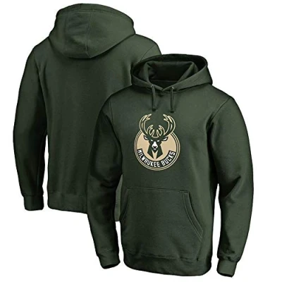 Image of Hoodies Long Sleeve Sports Basketball Clothing Bucks Sweatshirt Men NBA Pullover Outdoor ,XL