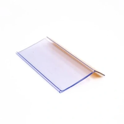 Image of Angled self Adhesive Ticket Holder Wharehouse Rack Labelling System 39mm x 100mm Pack of 100