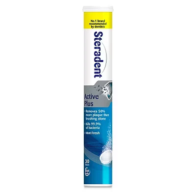 Image of Steradent Active Plus Denture Cleaner Menthol 30 Tablets