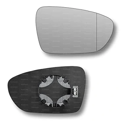 Image of Less4spares Replacement Wing Mirror Glass Right Compatible with Kia Ceed 2012 2018 CLIP ON Driver Off side Heated Blind Spot