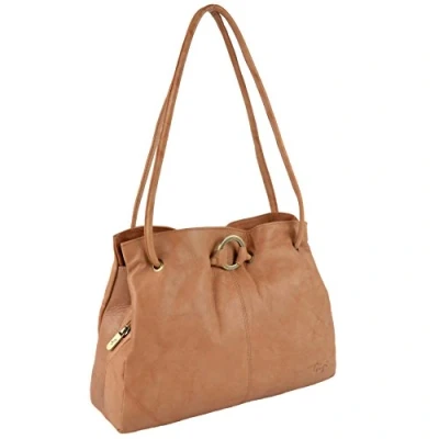 Image of Gigi Ladies Classic Soft Leather Shoulder Handbag Othello Collection Honey
