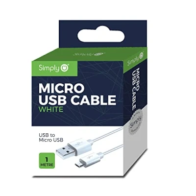 Image of 64x Simply USB Micro Cable 1.5m White ICMC02