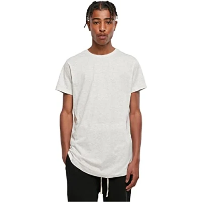 Image of Urban Classics Men&#039;s Shaped Long Tee T Shirt, lightgrey, XL