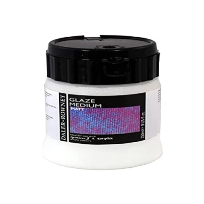 Image of Daler Rowney Acrylic Medium, Plastic Pot, 8.45oz 250 ml, Matt Glaze Medium