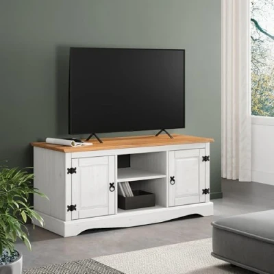 Image of Corona White 2 Door Media TV Unit