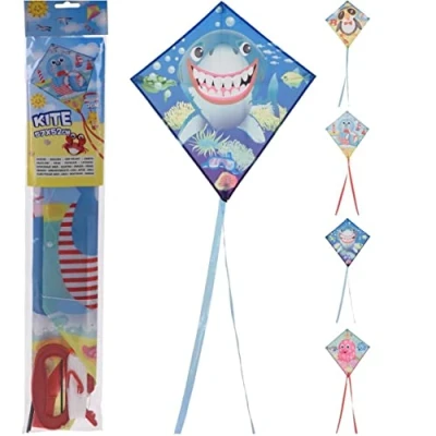 Image of Children&#039;s Sea Life Kite Diamond Easy Fly For Kids Boys Girls Kites Children Outdoor Toys Flying Design Varies One Supplied