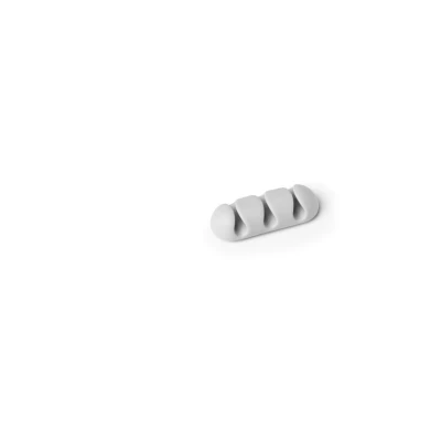 Image of Durable CAVOLINE Cable Management Clips Pack of 2 Grey Self Adhesive for 3 Cables Ideal Quick and Easy Wire Extreme Holding USB Charging Cables, etc.