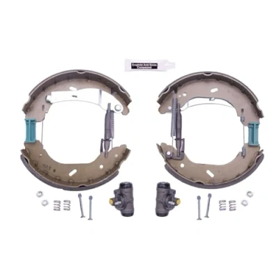 Image of 1227046, 4055724, 4068141, 4143208, 4455986 brake Set, drum brakes HELLA Shoe Kit Pro 8DB 355 005 071 with wheel cylinder, adjuster