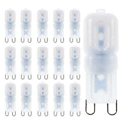 Image of G9 LED Light Bulb 2.5 W AC 220 240 V Warm White 3000 K 14 x 2835 SMD with PC Sheath 360 Beam Angle Pack of 15