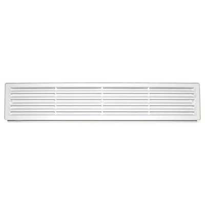 Image of Bathroom Door Air Vent Grille 450mm x 92mm Two Sided Ventilation Cover POW33 (White)