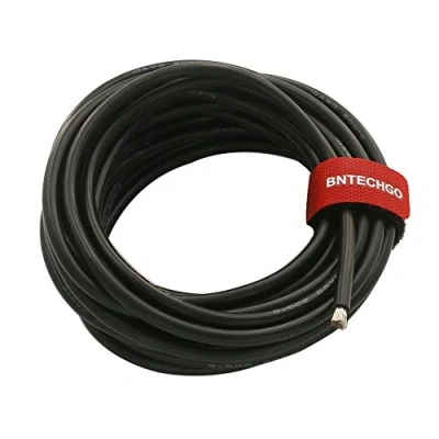 Image of BNTECHGO 10 Gauge Silicone Wire Black 20 ft Ultra Flexible AWG Stranded Tinned Copper
