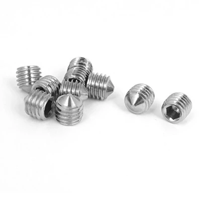 Image of sourcingmap 5mm Hex Socket M10x10mm Stainless Steel Hexagon Grub Screws 10pcs