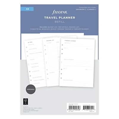 Image of Filofax A5 size Travel Planner,White