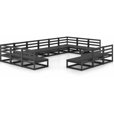 Image of vidaXL 13 Piece Garden Lounge Set Solid Pinewood