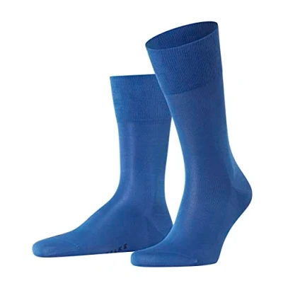 Image of FALKE Men&#039;s Tiago M So Fil D&#039;Écosse Cotton Plain 1 Pair Socks, Blue Sapphire 6055, 5.5 6.5