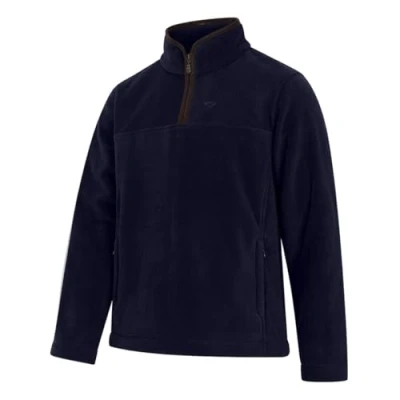 Image of Hoggs of Fife Stenton 1/4 Zip Fleece Midnight Navy X LargeX Large Coats, Jackets &amp; Waistcoats (57988) Men&#039;s Windproof