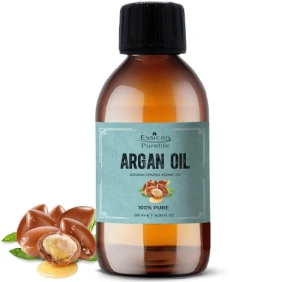 Image of Pure Moroccan Argan Oil 250ml, 100% Natural Carrier for Face &amp; Body Massage, Cold Pressed Vitamin E Oil, Hair, Curly Nail Women and Men