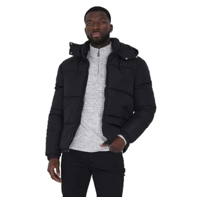 Image of Brave Soul Davis HOOD Winter jacket, Men&#039;s, Size: XL, Black