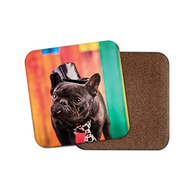 Image of 1 x French Bulldog Drinks Coaster Cute Puppy Dog Funny Mum Sister Fun #8495