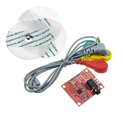 Image of Reland Sun AD8232 Measurement Sensor Module Kit with Dupont Cable (AD8232)
