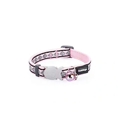 Image of Red Dingo Cat Collar Reflective Fish, Pink, Extra Small 12mm