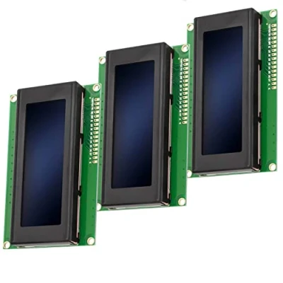 Image of AZDelivery Compatible with HD44780 2004 4x20 Serial LCD White Character Blue Backlight Display Board 3.3V 5V Arduino and Raspberry Pi Including E book! (Pack of 3)